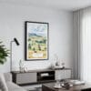 01 - Framed Wind Cave National Park Watercolor Canvas Print - Contemporary Living Room.jpg
