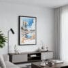 01 - Framed Yellowstone National Park Watercolor Canvas Print - Contemporary Living Room.jpg