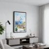 01 - Framed Zermatt Watercolor Canvas Print - Contemporary Living Room.jpg