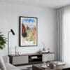 01 - Framed Zion National Park Watercolor Canvas Print - Contemporary Living Room.jpg
