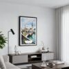 01 - Framed Zurich Switzerland Watercolor Canvas Print - Contemporary Living Room.jpg