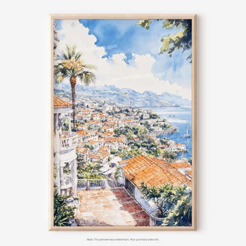 01 - Funchal Watercolor Art - Digital Downloads - Main.jpg