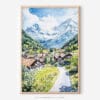 01 - Grindelwald Switzerland Watercolor Art - Digital Downloads - Main.jpg