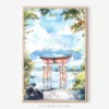 01 - Hakone Gate Watercolor Art - Digital Downloads - Main.jpg
