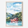 01 - Hakone with Mount Fuji Watercolor Art - Digital Downloads - Main.jpg