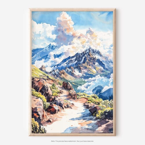 01 - Haleakalā National Park Watercolor Art - Digital Downloads - Main.jpg