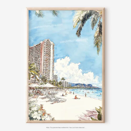 01 - Hawaii - Maui 2 Watercolor Art - Digital Downloads - Main.jpg