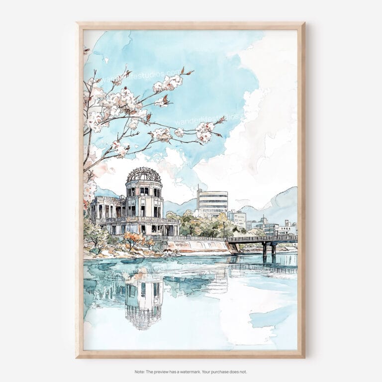 01 - Hiroshima Watercolor Art - Digital Downloads - Main.jpg