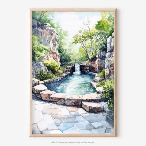 01 - Hot Springs National Park Watercolor Art - Digital Downloads - Main.jpg