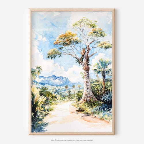 01 - Isalo National Park Watercolor Art - Digital Downloads - Main.jpg