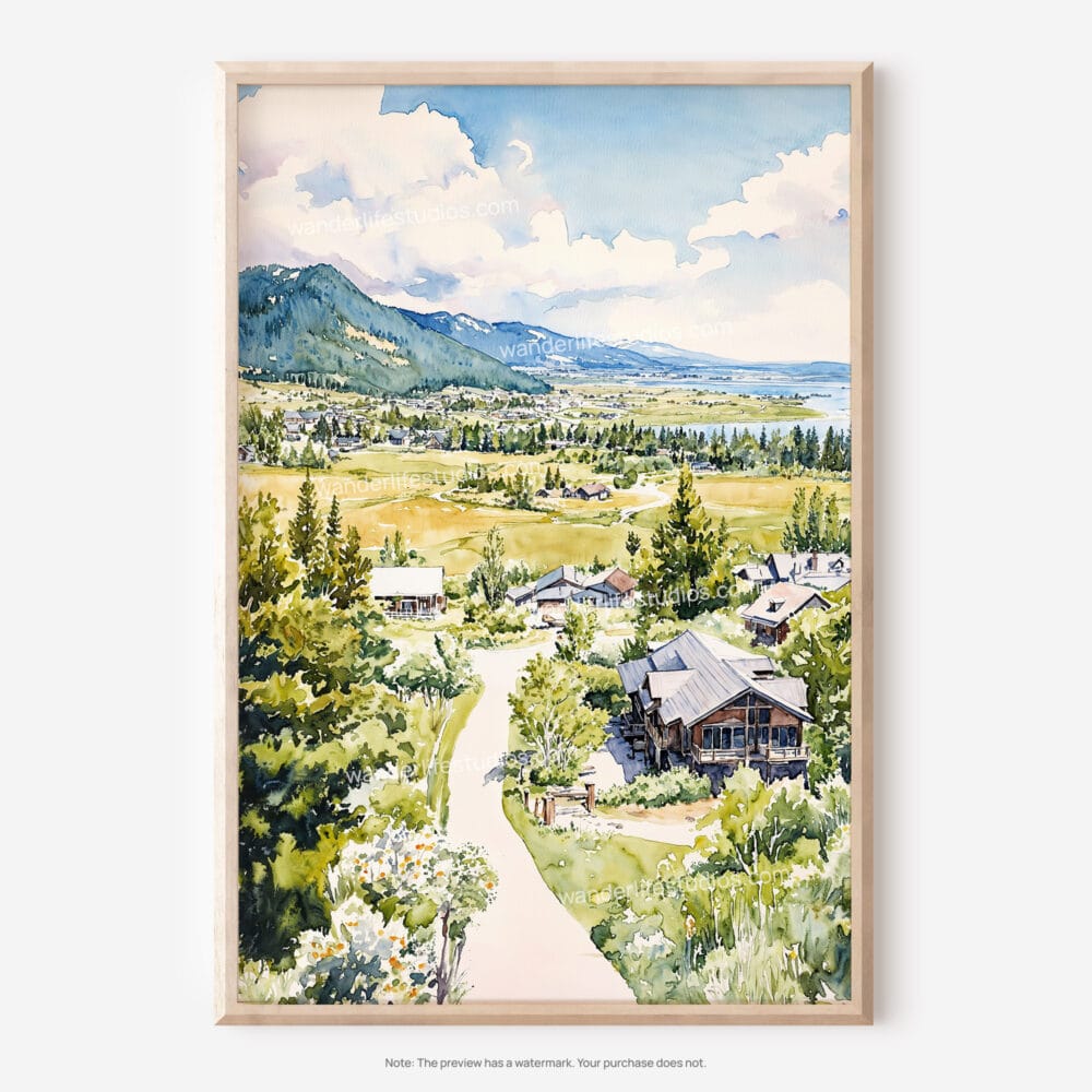 01 - Jackson Hole Wyoming Watercolor Art - Digital Downloads - Main.jpg