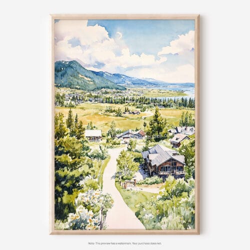 01 - Jackson Hole Wyoming Watercolor Art - Digital Downloads - Main.jpg