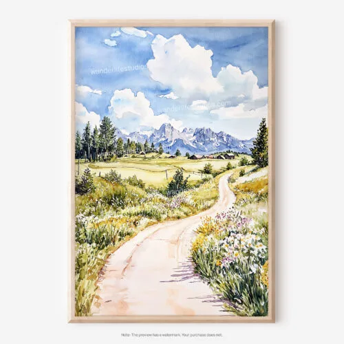 01 - Jackson Hole watercolor Art - Digital Downloads - Main.jpg
