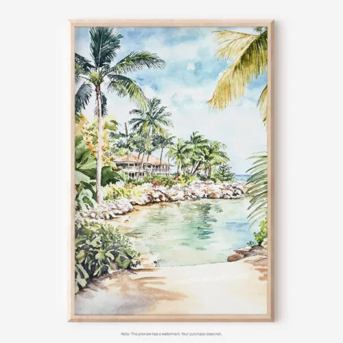 01 - Jamaica Caribbean Island Watercolor Art - Digital Downloads - Main.jpg