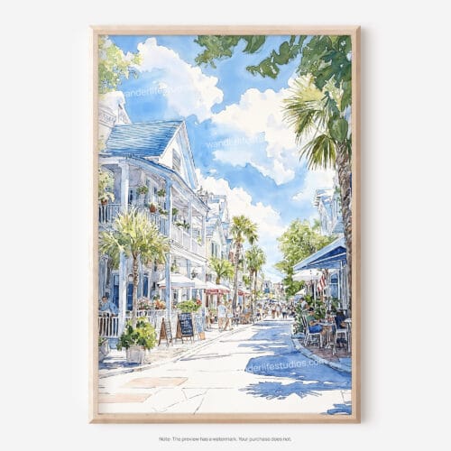 01 - Key West Florida Watercolor Art - Digital Downloads - Main.jpg