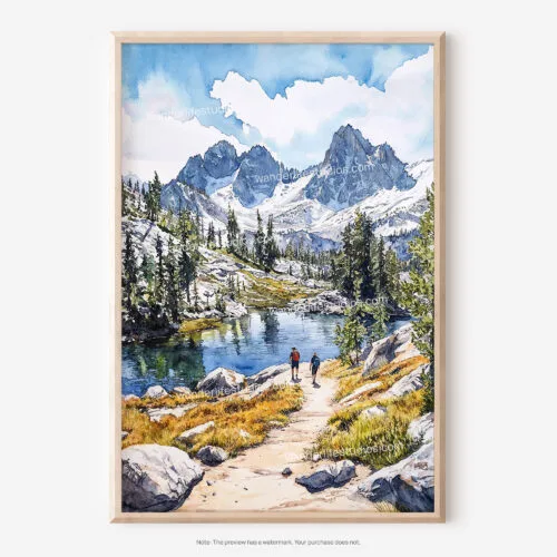 01 - Kings Canyon National Park Watercolor Art - Digital Downloads - Main.jpg