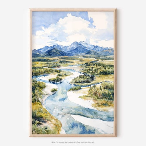 01 - Kobuk Valley National Park Watercolor Art - Digital Downloads - Main.jpg