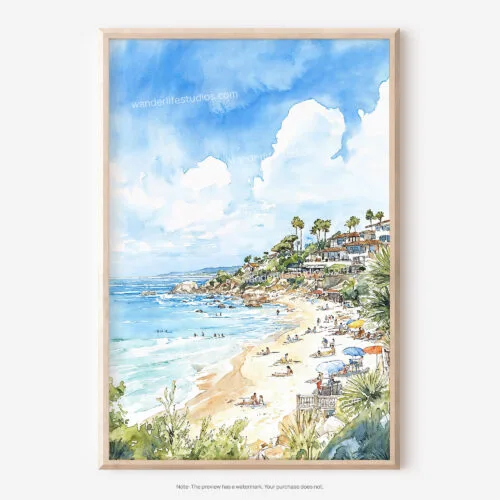01 - Laguna Beach Watercolor Art - Digital Downloads - Main.jpg