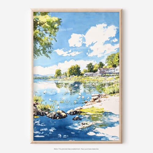 01 - Lake Windermere Watercolor 2 Art - Digital Downloads - Main.jpg