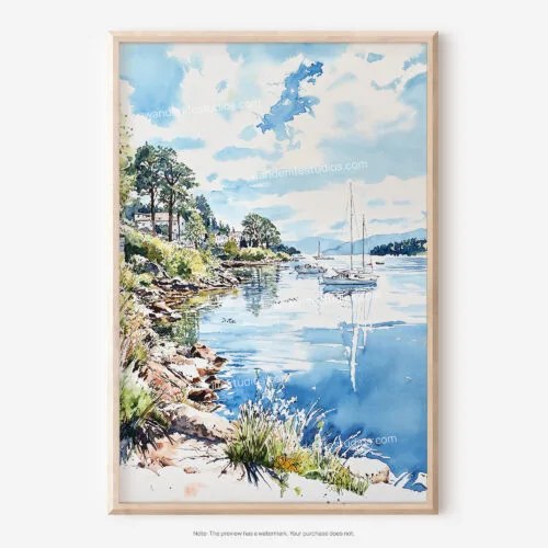 01 - Lake Windermere Watercolor 3 Art - Digital Downloads - Main.jpg