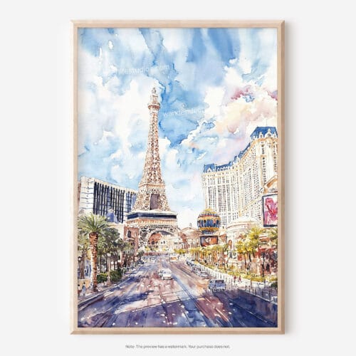 01 - Las Vegas Watercolor Art - Digital Downloads - Main.jpg