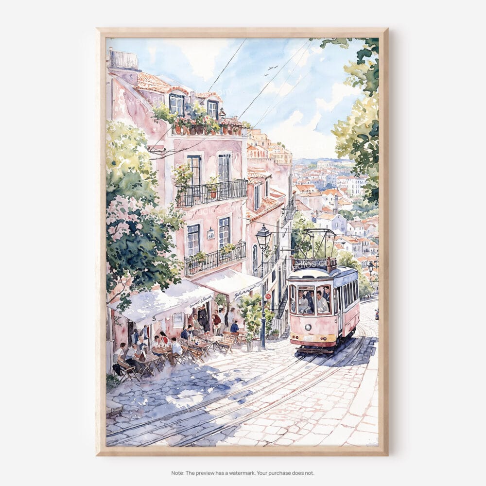01 - Lisbon 1 Watercolor Art - Digital Downloads - Main.jpg