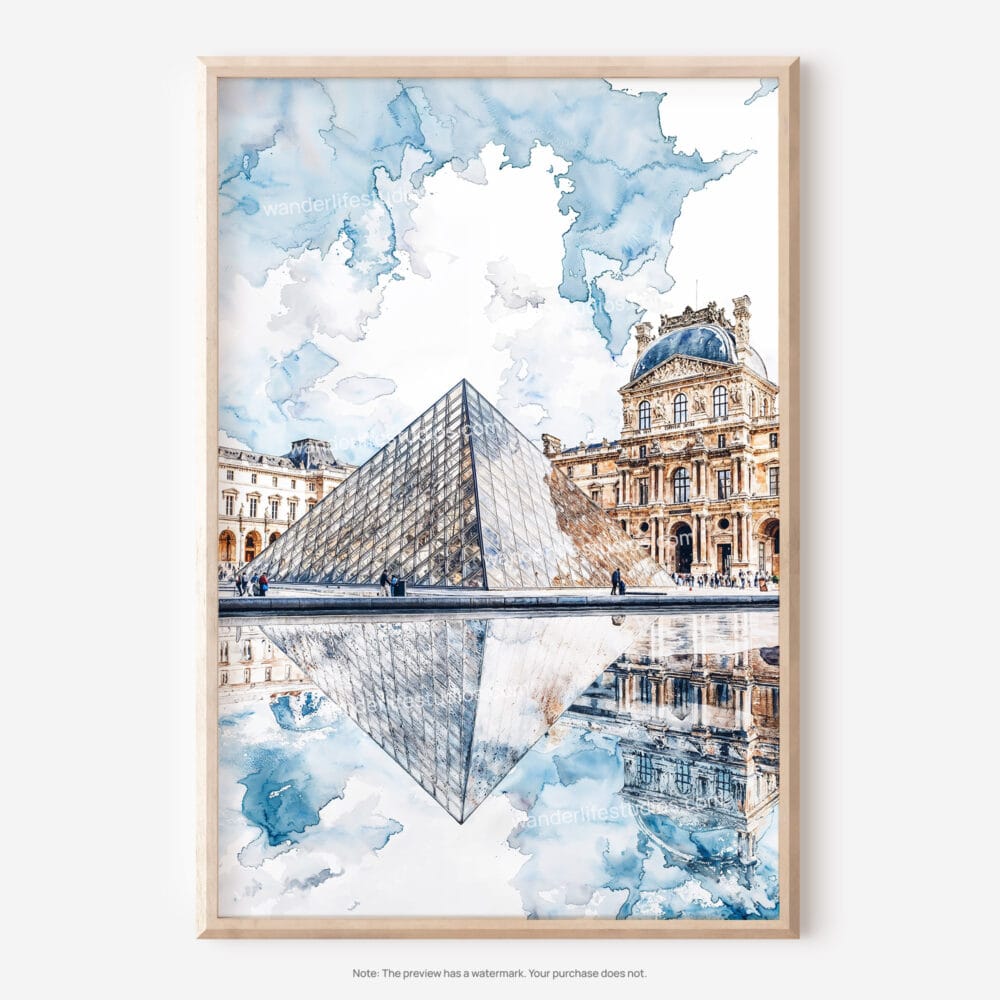 01 - Louvre Watercolor Art - Digital Downloads - Main.jpg
