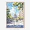 01 - Madison Wisconsin State Capitol Building Watercolor Art - Digital Downloads - Main.jpg