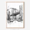 01 - Manhattan bridge - Pencil Drawing Art - Digital Downloads - Main.jpg