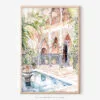 01 - Marrakesh Morroco Backyard Watercolor Art - Digital Downloads - Main.jpg