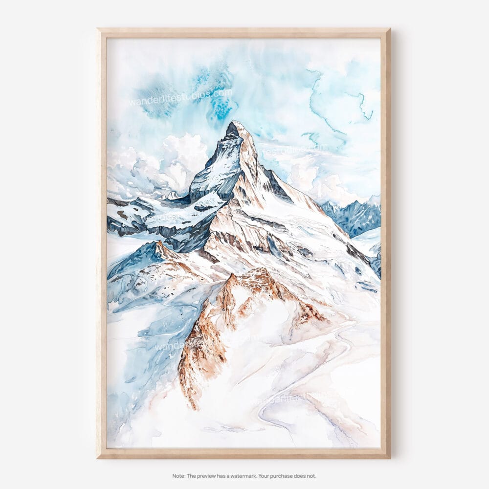 01 - Matterhorn Watercolor Art - Digital Downloads - Main.jpg