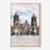 01 - Mexico Metropolitan Cathedral Watercolor Art - Digital Downloads - Main.jpg