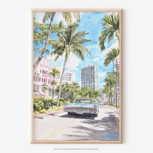 01 - Miami Watercolor Art - Digital Downloads - Main.jpg