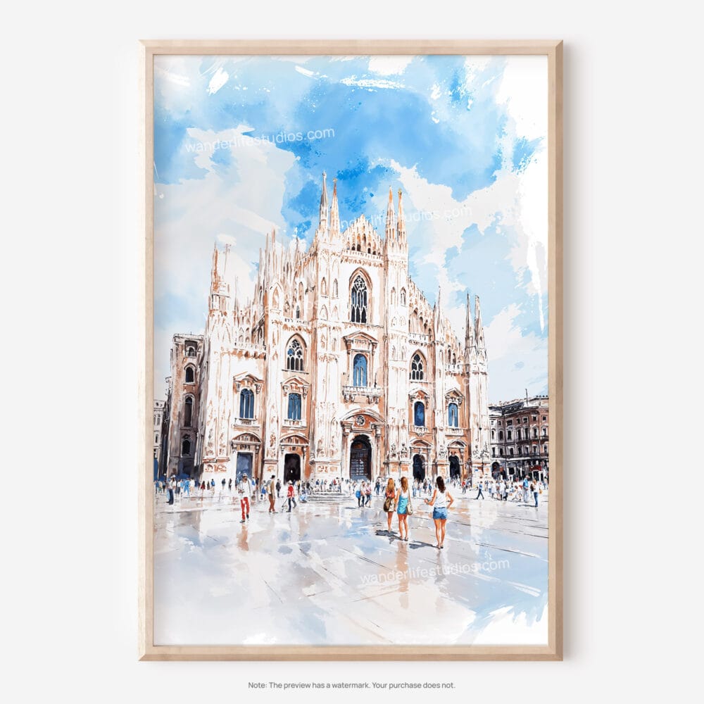 01 - Milano Italy Watercolor Art - Digital Downloads - Main.jpg