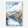01 - Mount Fuji from Oshino Watercolor Art - Digital Downloads - Main.jpg