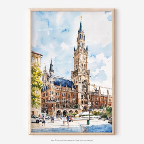 01 - Munich Marienplatz Art - Digital Downloads - Main.jpg