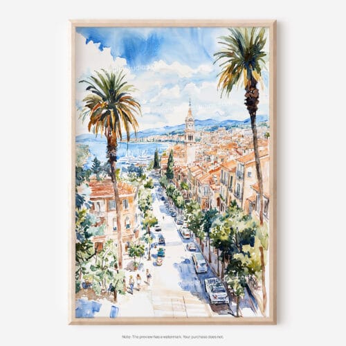 01 - Nice France Watercolor Art - Digital Downloads - Main.jpg