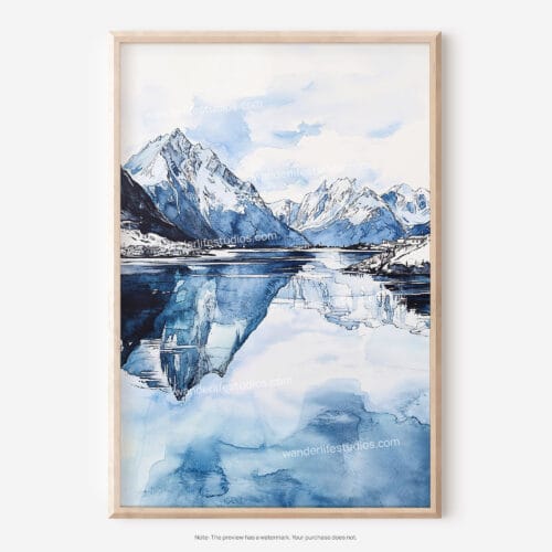 01 - Norway Watercolor Art - Digital Downloads - Main.jpg