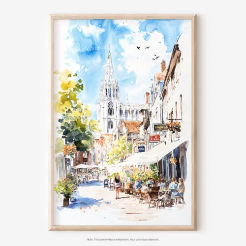01 - Norwich England Watercolor Art - Digital Downloads - Main.jpg
