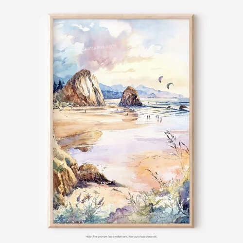 01 - Oregon Coast Watercolor Art - Digital Downloads - Main.jpg