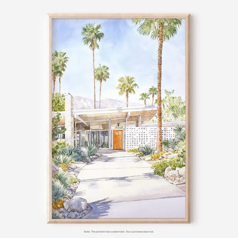 01 - Palm Springs California Watercolor Art - Digital Downloads - Main.jpg