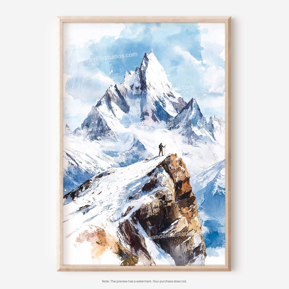 01 - Patagonia Chile Watercolor Art - Digital Downloads - Main.jpg
