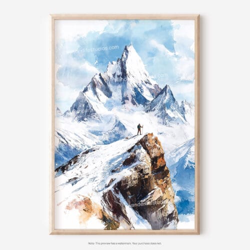 01 - Patagonia Chile Watercolor Art - Digital Downloads - Main.jpg