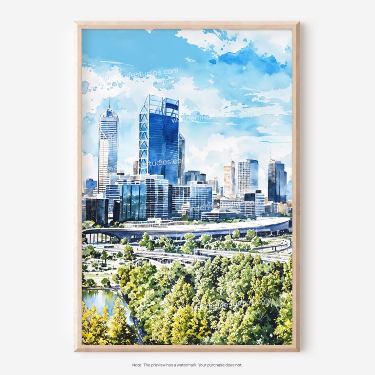 01 - Perth Australia Watercolor Art - Digital Downloads - Main.jpg