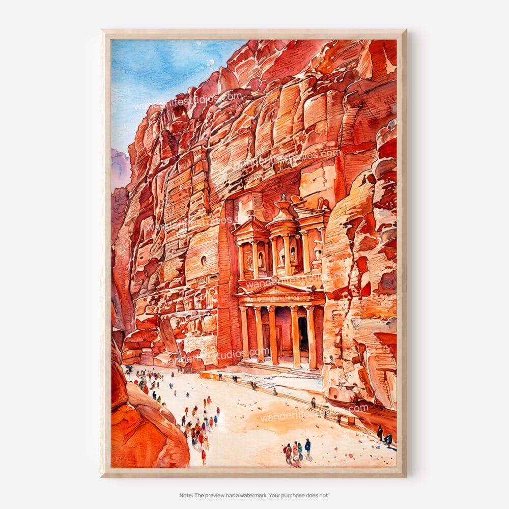 01 - Petra Jordan Watercolor Art - Digital Downloads - Main.jpg