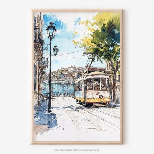 01 - Porto 1 Watercolor Art - Digital Downloads - Main.jpg