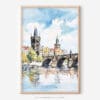 01 - Prague Charles Bridge Watercolor Art - Digital Downloads - Main.jpg