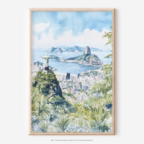 01 - Rio De Janeiro Watercolor Art - Digital Downloads - Main.jpg