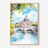 01 - Rome Italy Watercolor Art - Digital Downloads - Main.jpg