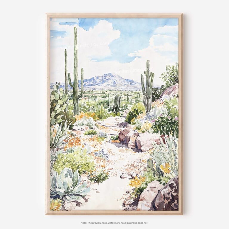 01 - Saguaro National Park Watercolor Art - Digital Downloads - Main.jpg